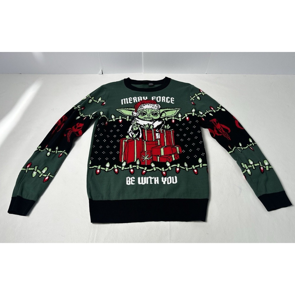Star Wars Ugly‎ Christmas Sweater Baby Yoda Unisex Medium - Picture 5 of 9